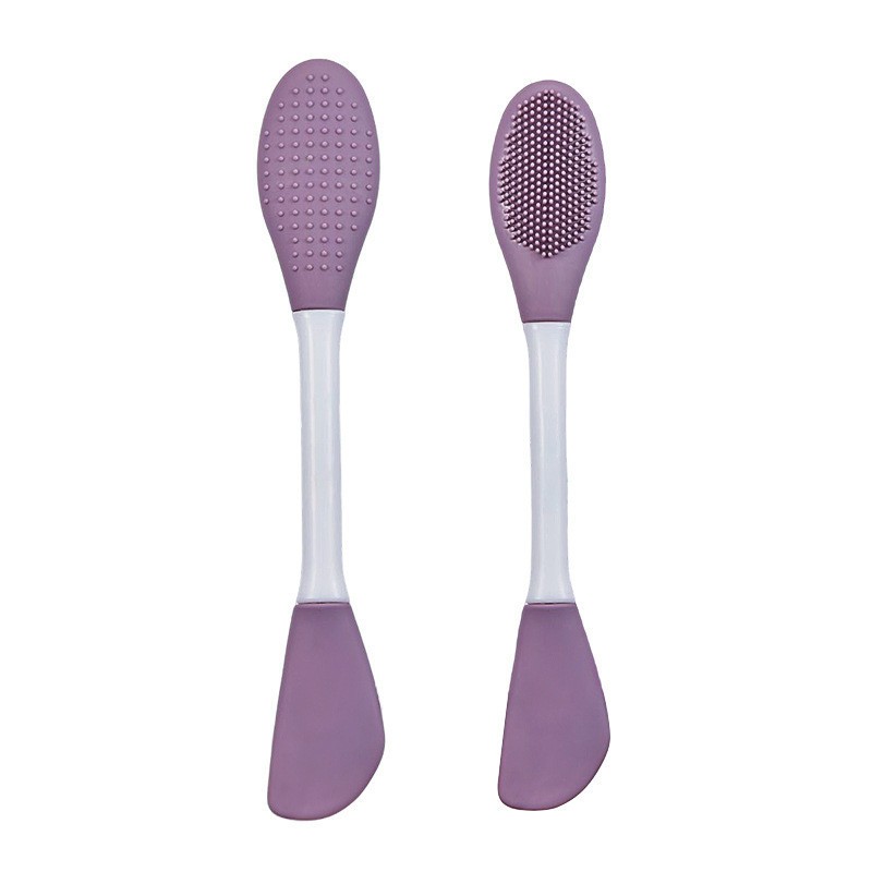 Cọ đắp mặt nạ silicon 2 đầu GECOMO – cọ rửa mặt, cọ đất sét trắng, dùng spa – 1 cây đa năng
