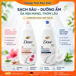 [Hàng nội địa Đức] Sữa tắm Dove 750ml hạnh nhân và hương hoa của Đức -DATE MỚI ĐỦ BILL