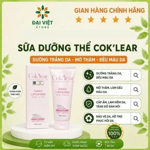 Kem Dưỡng Body Cok'lear Nano Liposome Whitening Body Lotion 200ml giúp dưỡng trắng nâng tone