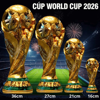 Cúp FIFA World Cup + lịch đấu 2026 mạ vàng 24k cao cấp, Tác phẩm điêu khắc vô địch bóng đá MITU Figure