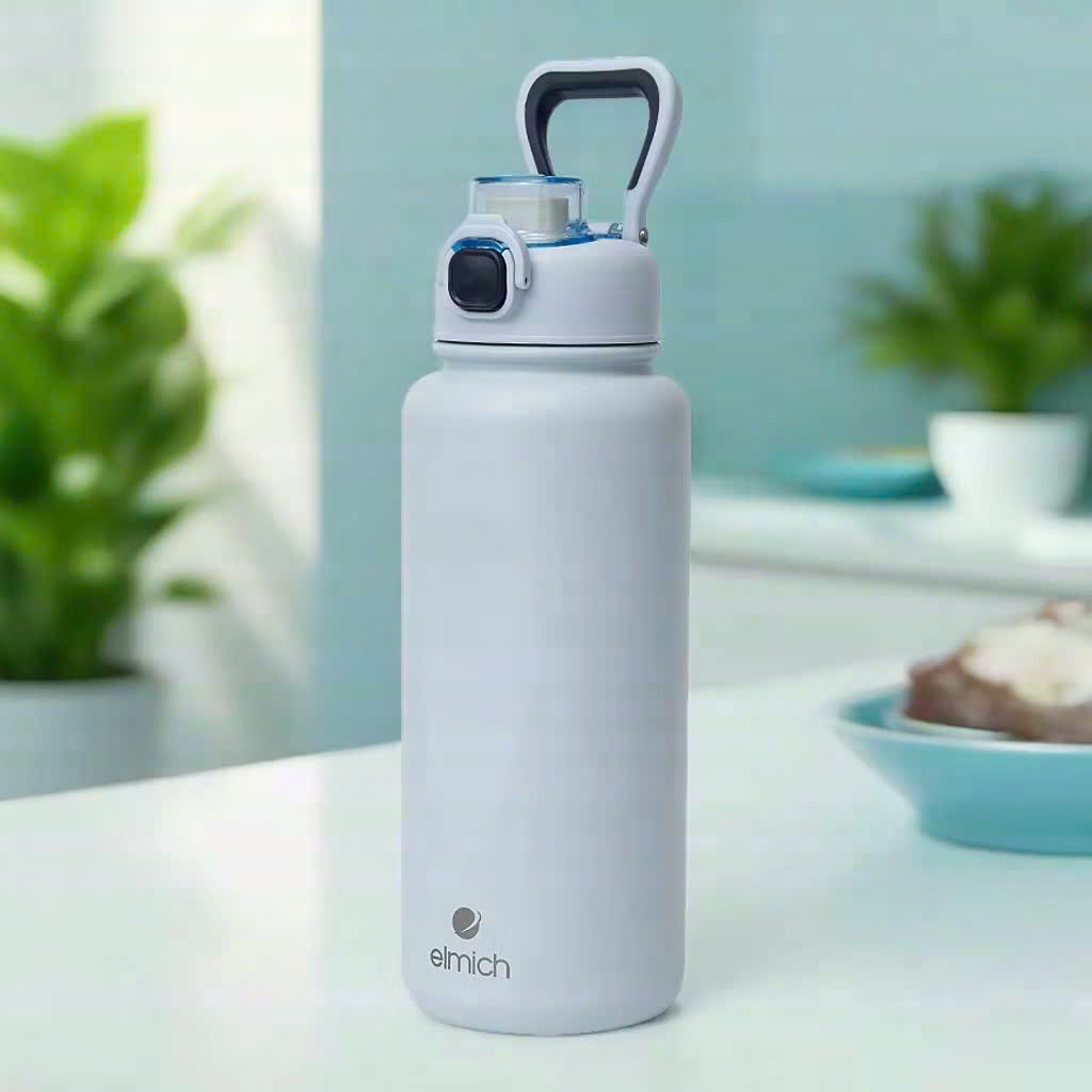 Bình Giữ Nhiệt Elmich EL-0914 / EDA1051 Inox 304 Có Ống Hút, Quai Xách Giữ Nóng Lạnh Chính Hãng