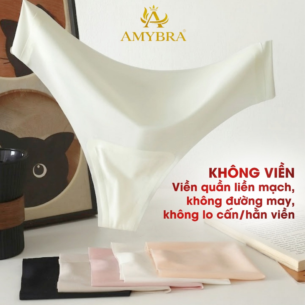 Quần Lọt Khe Su Thạch Không Lộ Viền - Quần Chip Nữ Mỏng Nhẹ Không Đường May Tinh Tế AMYBRA L617