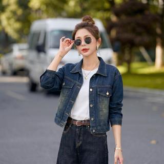 Áo khoác JEAN nữ MOLADY cổ bẻ túi nắp trơn đơn giản K349