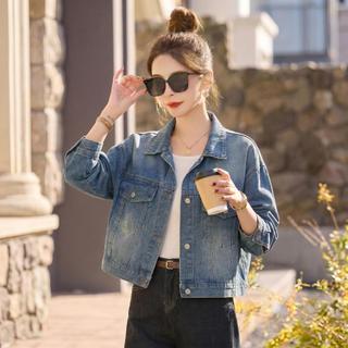 Áo khoác JEAN nữ MOLADY cổ bẻ túi nắp trơn đơn giản K349