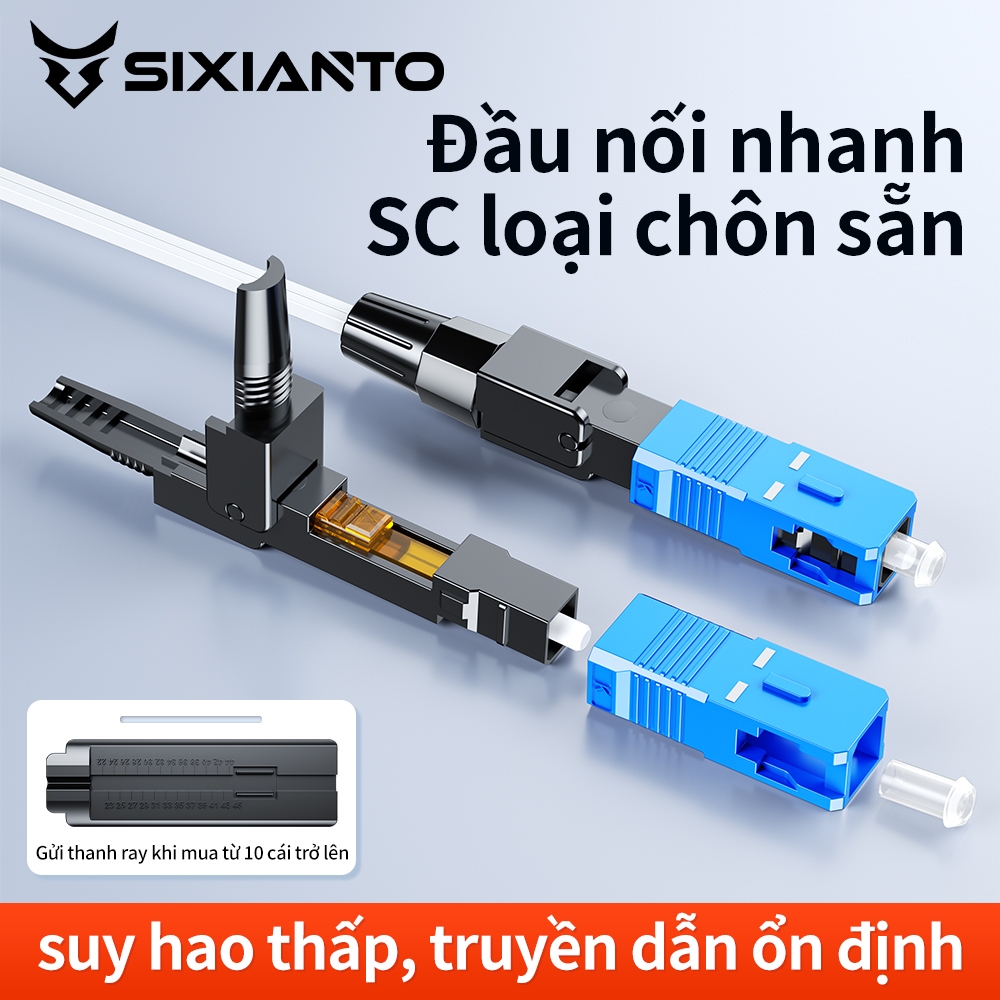 Đầu nối nhanh cáp quang SC/UPC/APC, đầu nối cáp quang FTTH tích hợp sẵn cho mạng viễn thông và di động