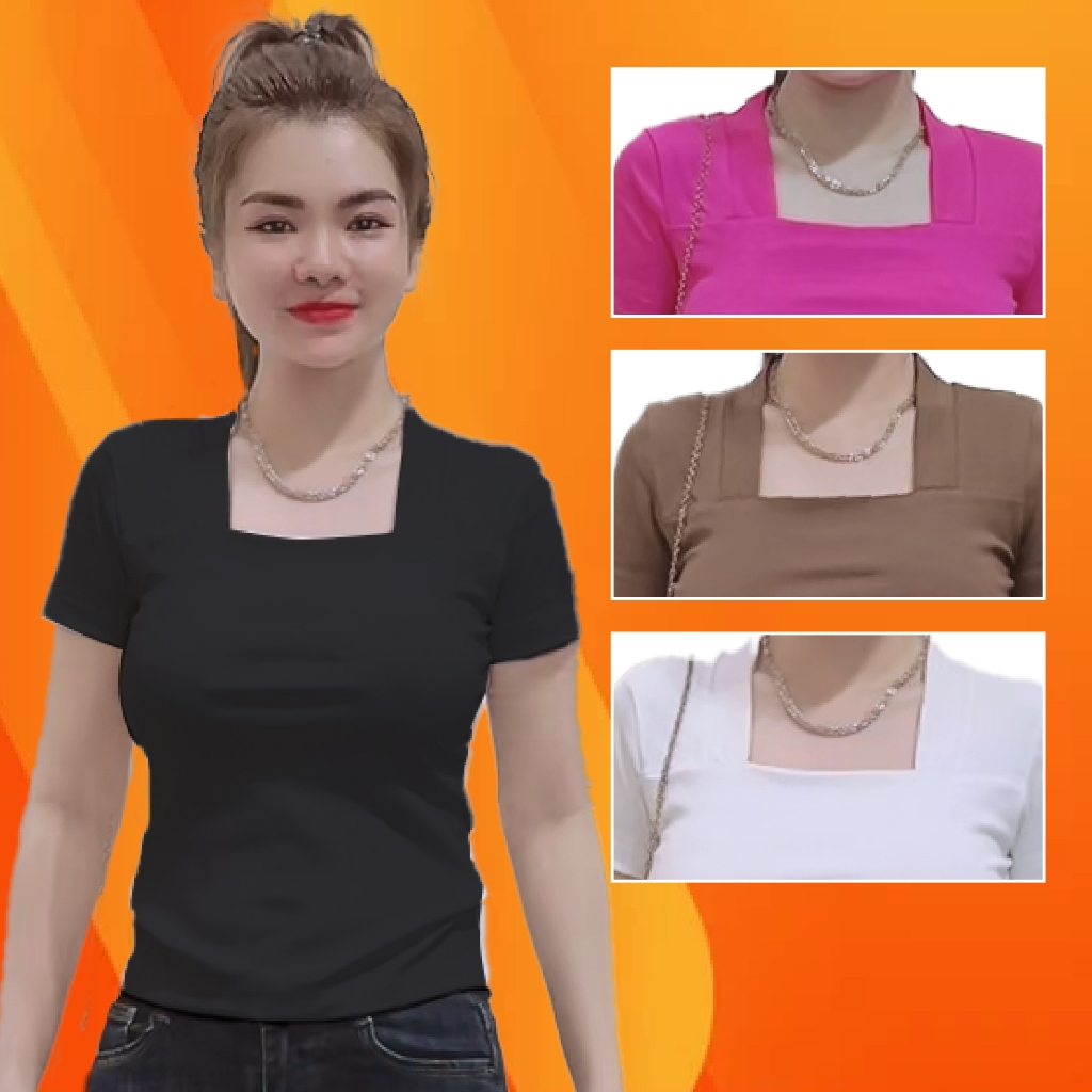 Áo Ôm Body Nữ Ngắn Tay 𝗟𝗮𝗻𝗹𝗲𝗲 𝗦𝘁𝗼𝗿𝗲 Mã 0U