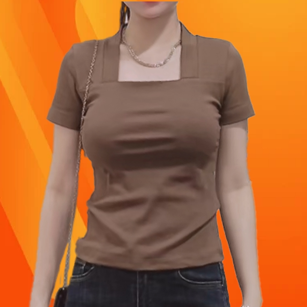 Áo Ôm Body Nữ Ngắn Tay 𝗟𝗮𝗻𝗹𝗲𝗲 𝗦𝘁𝗼𝗿𝗲 Mã 0U