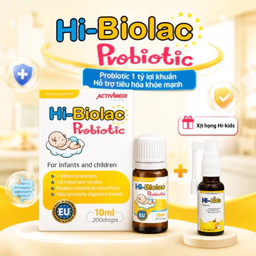 [XH] Men vi sinh Hi Biolac, men vi sinh cho bé 10 chủng chuẩn Châu Âu giúp cân bằng hệ vi sinh, an toàn, lành tính