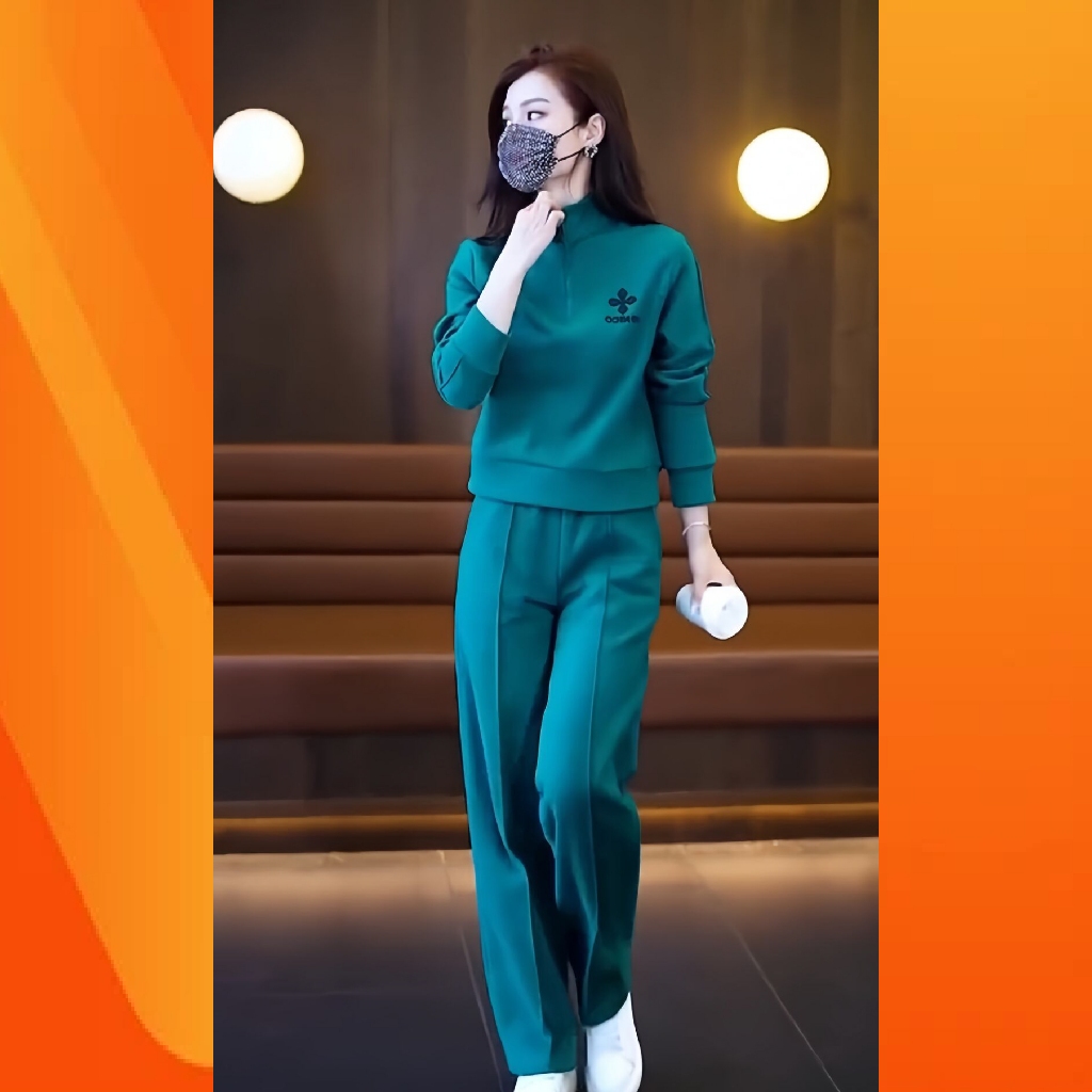 Đồ Bộ Nữ Quần Dài 𝗟𝗮𝗻𝗹𝗲𝗲 𝗦𝘁𝗼𝗿𝗲 Cổ Khóa MÃ 0K