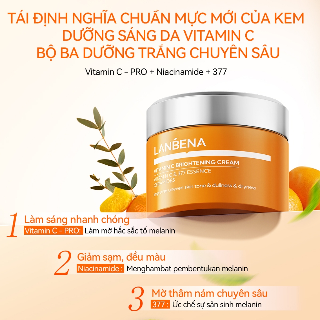 LANBENA [ COMBO  Kem Dưỡng Da Mặt + Mặt Nạ Thạch Collagen 5PCS]Làm Sáng Đều Màu Da Dưỡng ẩm Trắng Da, Săn Chắc Da