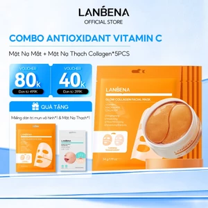 LANBENA Mặt Nạ Mắt + Mặt Nạ Thạch Collagen 5PCS