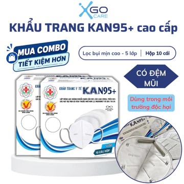 Khẩu trang y tế N95 chính hãng 5 lớp kháng khuẩn Khánh An KAN95 hộp 10 cái có mút đệm mũi êm chống mờ kính KAKAN95O