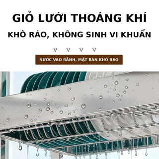 GSlife Kệ Gác Bồn Rửa Inox Đa Năng 1/2 Tầng Có Giá Dao Thớt Ống Đũa Chống Gỉ Sét