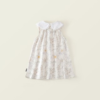 Váy Cho Bé Gái, Váy Tiểu Thư Thiết Kế Cổ Sen Họa Tiết Hoa Nhí Dễ Thương Chất Liệu Cotton Mềm Mại
