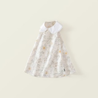 Váy Cho Bé Gái, Váy Tiểu Thư Thiết Kế Cổ Sen Họa Tiết Hoa Nhí Dễ Thương Chất Liệu Cotton Mềm Mại