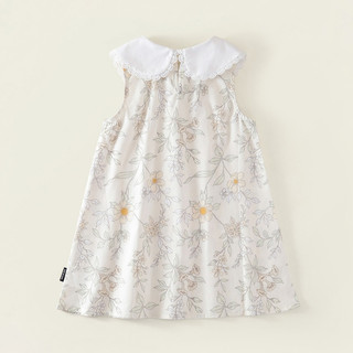 Váy Cho Bé Gái, Váy Tiểu Thư Thiết Kế Cổ Sen Họa Tiết Hoa Nhí Dễ Thương Chất Liệu Cotton Mềm Mại