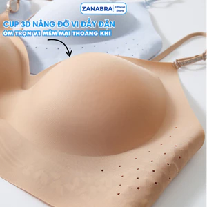 Áo Lót Áo Ngực Nữ đa năng mặc 3 Kiểu chất su Không Gọng - Đệm Cố Định - Bản Hở Lưng ZANABRA A925