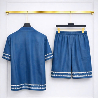 bộ sơ mi đi biển cộc tay nam nữ họa tiết hoa lá, set bộ đồ hè nhóm team building chất vải lụa PLN fashion N27