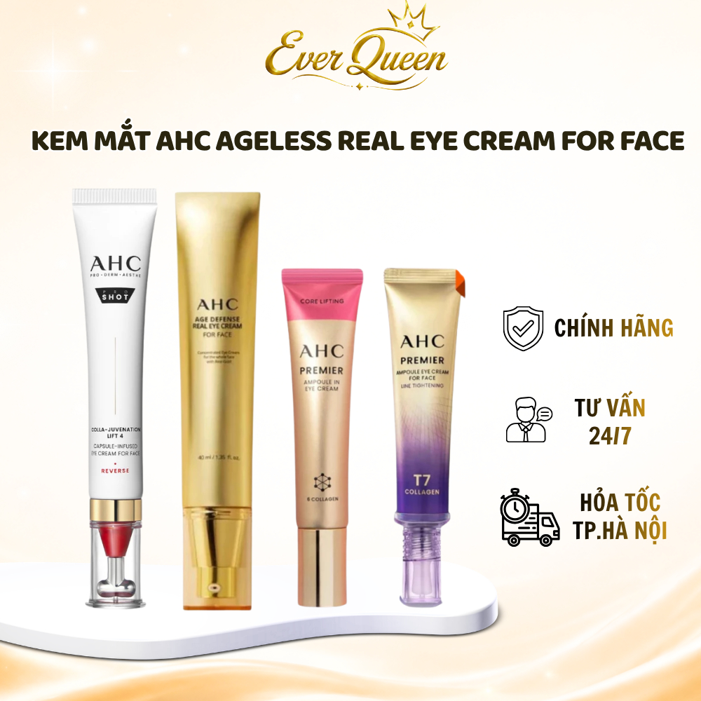 Kem Mắt AHC Ageless Real Eye Cream For Face  Chống Lão Hóa Mắt - Ever Queen
