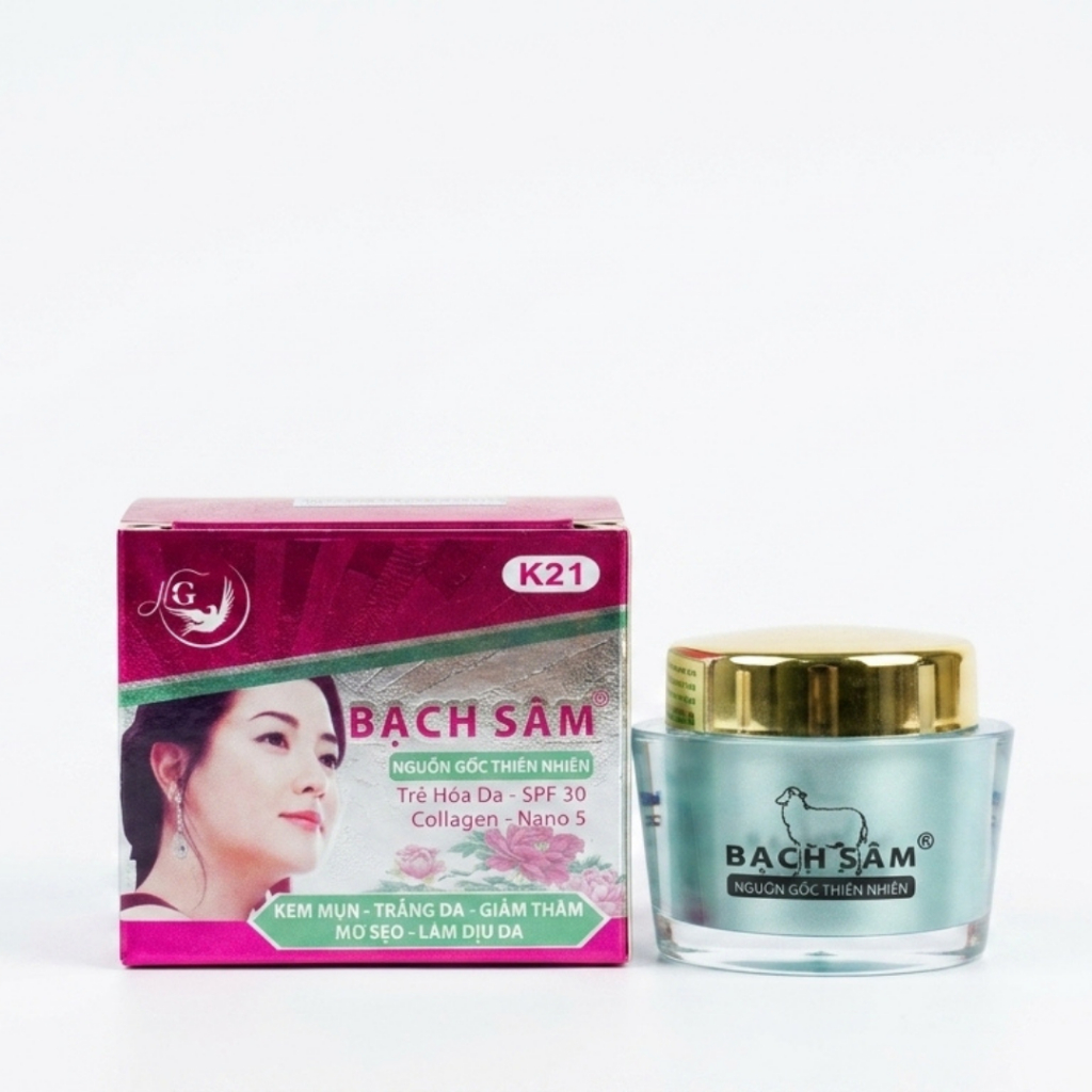 Kem Bạch Sâm K21 22g - Phục Hồi Da Hư Tổn, Làm Sáng Da, Giảm Vết Thâm Mụn