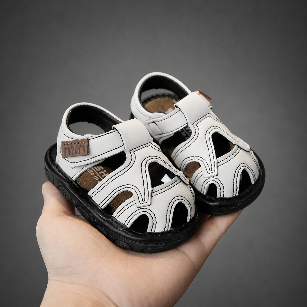 Dép Bé Trai KiDuDiDs Quai Dán Mềm Chống Trơn Trượt Cho Bé Tập Đi Thoáng Khí Size 16-20