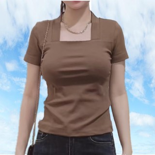 Áo Ôm Body Nữ Ngắn Tay 𝗟𝗮𝗻𝗹𝗲𝗲 𝗦𝗵𝗼𝗽 Mã 0U