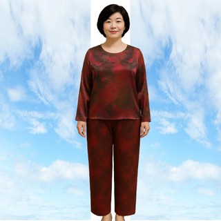 Đồ bộ hoa tay dài trung niên 𝗟𝗮𝗻𝗹𝗲𝗲 𝗦𝗵𝗼𝗽 Mã WD