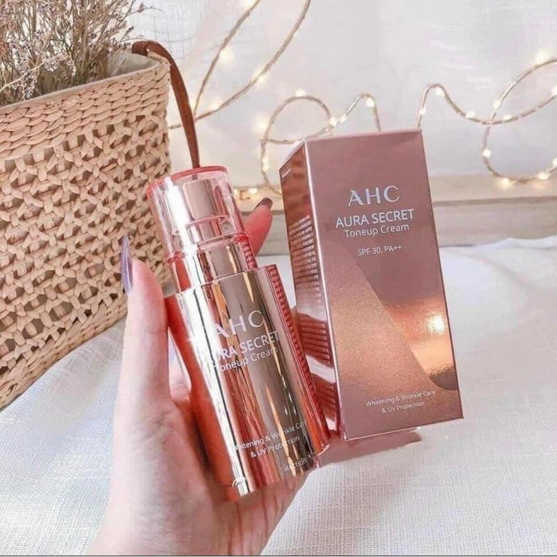 Kem Dưỡng Trắng Nâng Tông Da AHC Aura Secret ToneUp Cream Nâng Tone Trắng Hồng - Ever Queen