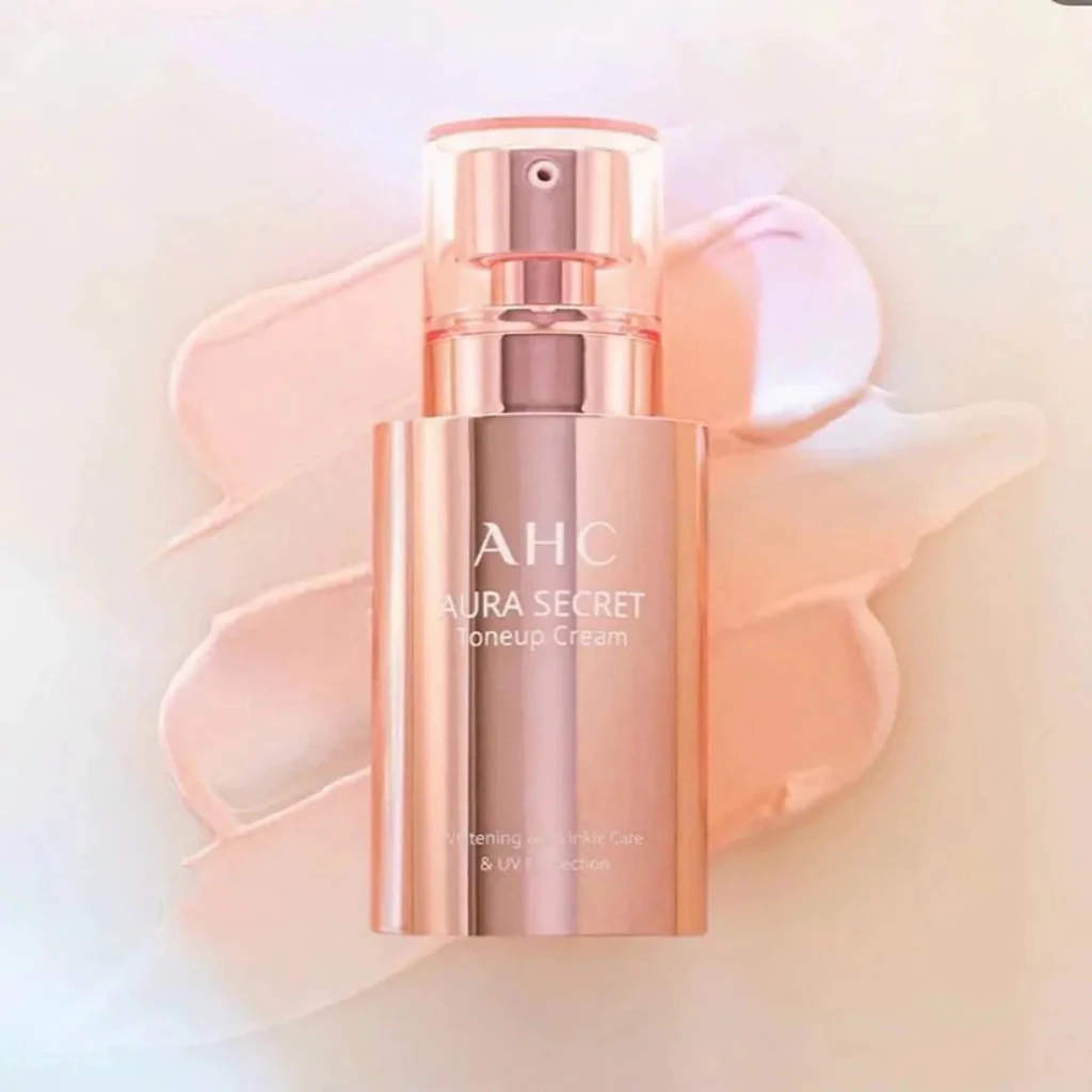 Kem Dưỡng Trắng Nâng Tông Da AHC Aura Secret ToneUp Cream Nâng Tone Trắng Hồng - Ever Queen