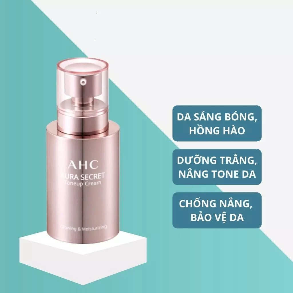 Kem Dưỡng Trắng Nâng Tông Da AHC Aura Secret ToneUp Cream Nâng Tone Trắng Hồng - Ever Queen