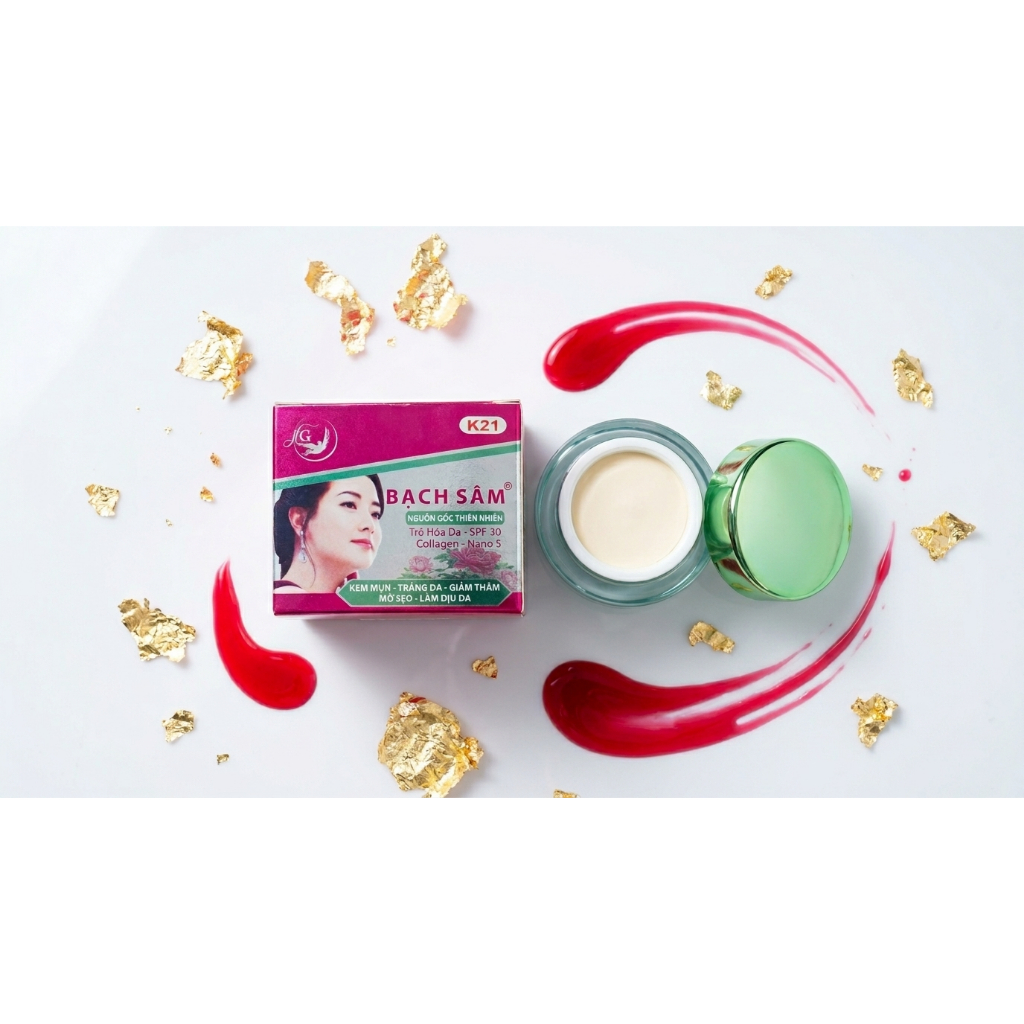 Kem Bạch Sâm K21 22g - Phục Hồi Da Hư Tổn, Làm Sáng Da, Giảm Vết Thâm Mụn