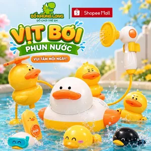 Đồ Chơi Nhà Tắm Con Vịt Kèm Vòi Sen BỐ KHỦNG LONG Nhiều Chế Độ Vịt Thả Bồn Tắm Đồ Chơi Cho Bé 1- 2 Tuổi Vịt Phun Nước