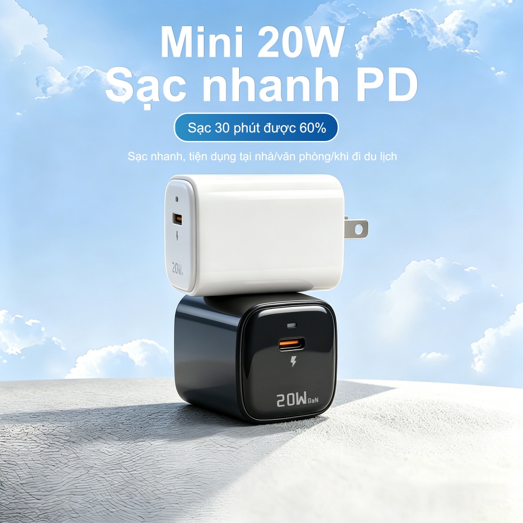 Dosen Bộ Củ Cáp Sạc Nhanh 20W An Toàn Ổn Định- Bảo Vệ Thiết Bị- Không Nóng Máy- Có Chống Nổ | BigBuy360 - bigbuy360.vn