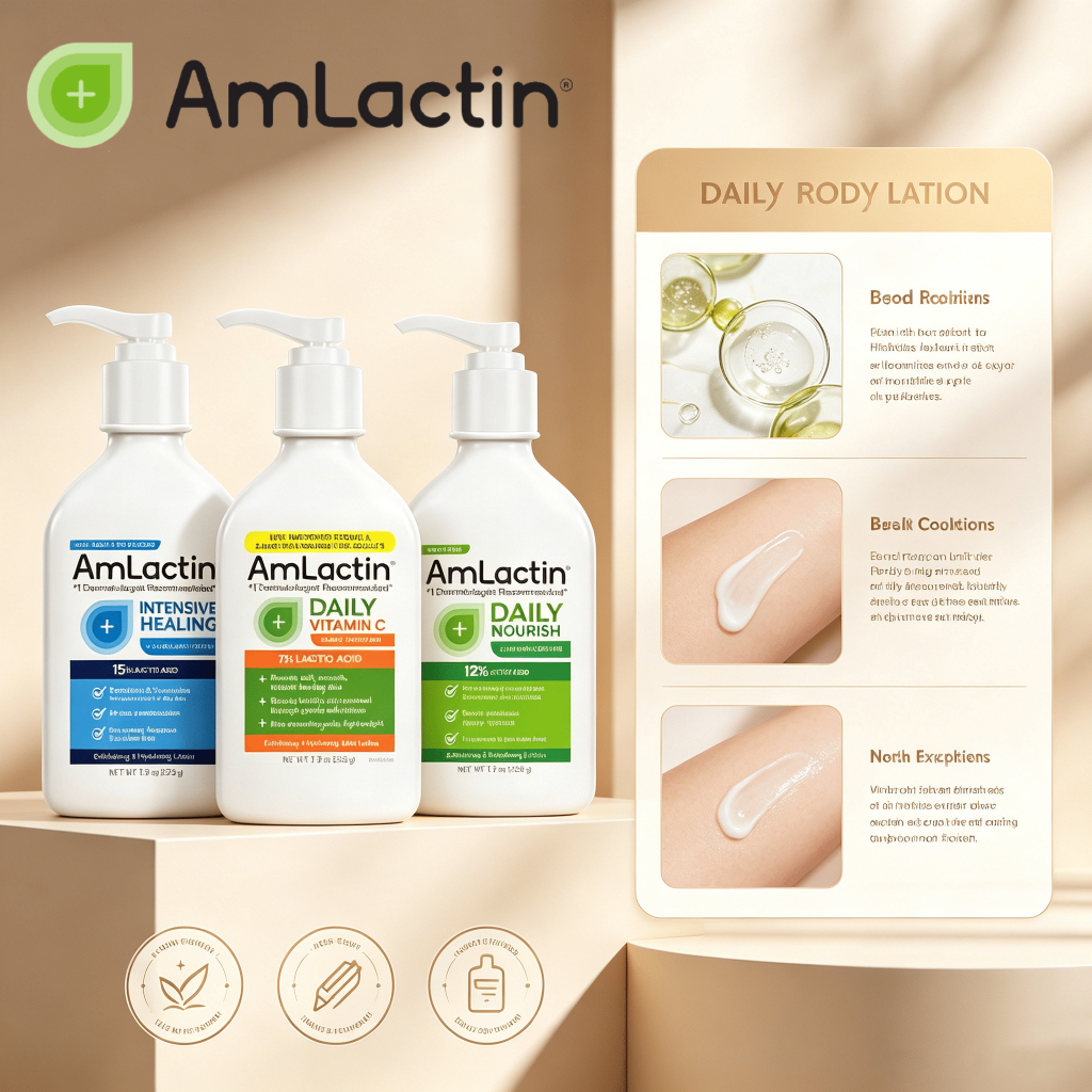 Sữa dưỡng thể AmLactin 225g/12% Lactic Acid làm mềm da sần khô bong tróc