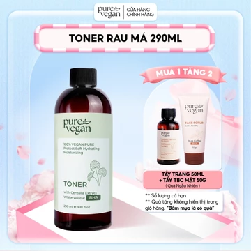 Nước Cân Bằng Toner Rau Má Pure Vegan Giúp Cấp Ẩm Làm Mềm Da Cân Bằng Độ pH (290ml) - Da Nhạy Cảm