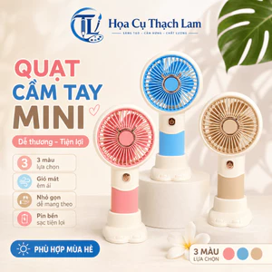 Quạt Cầm Tay Mini H137 Dễ Thương, Quạt Sạc USB Nhỏ Gọn 3 Cấp Gió Màu Pastel