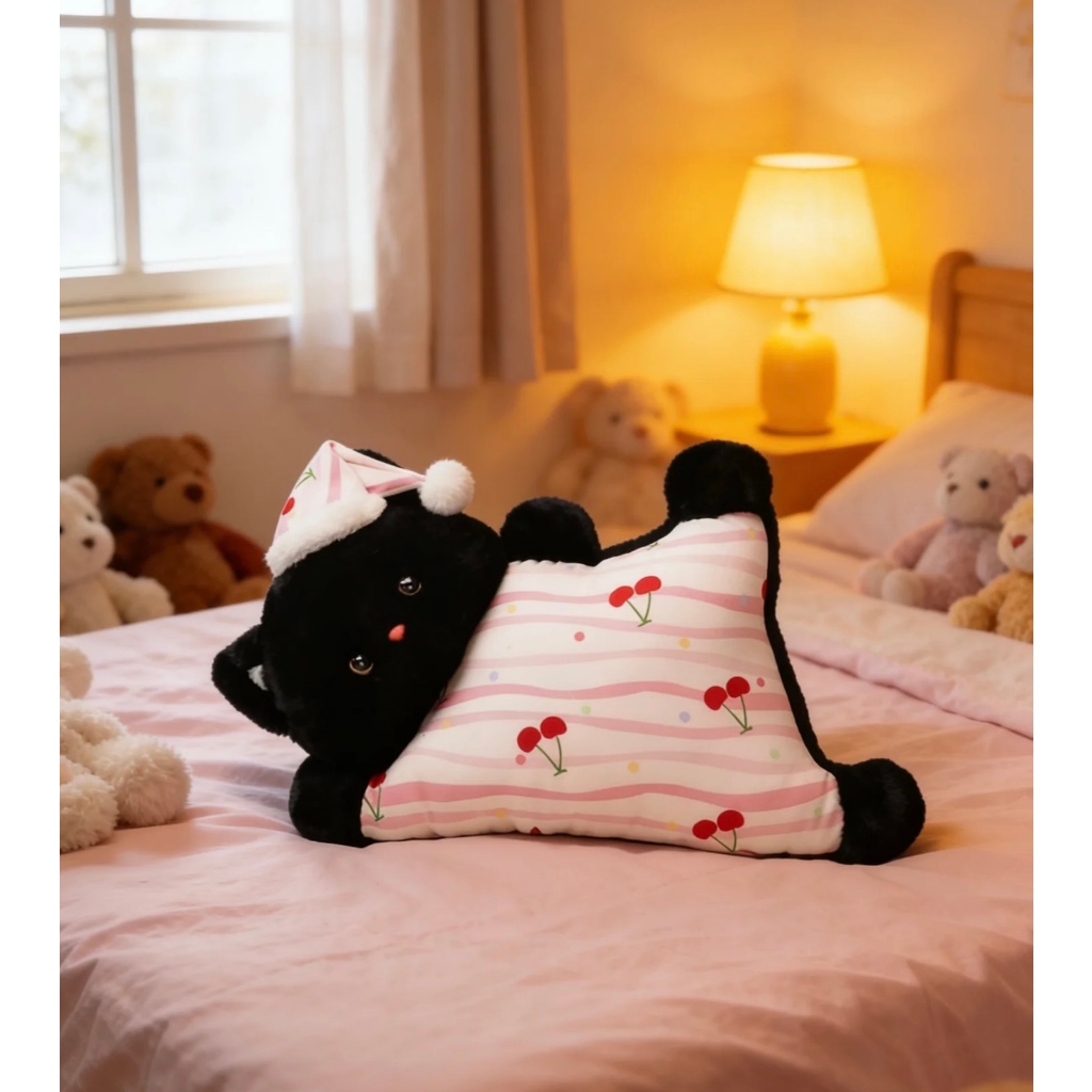 Gối thú nằm cute Heo, Cáo, Cừu, Mèo, Cánh Cụt độc lạ, mềm mịn [Tặng kèm móc khóa] | BigBuy360 - bigbuy360.vn