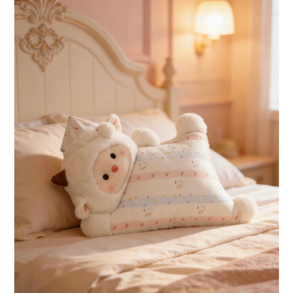 Gối thú nằm cute Heo, Cáo, Cừu, Mèo, Cánh Cụt độc lạ, mềm mịn [Tặng kèm móc khóa] | BigBuy360 - bigbuy360.vn