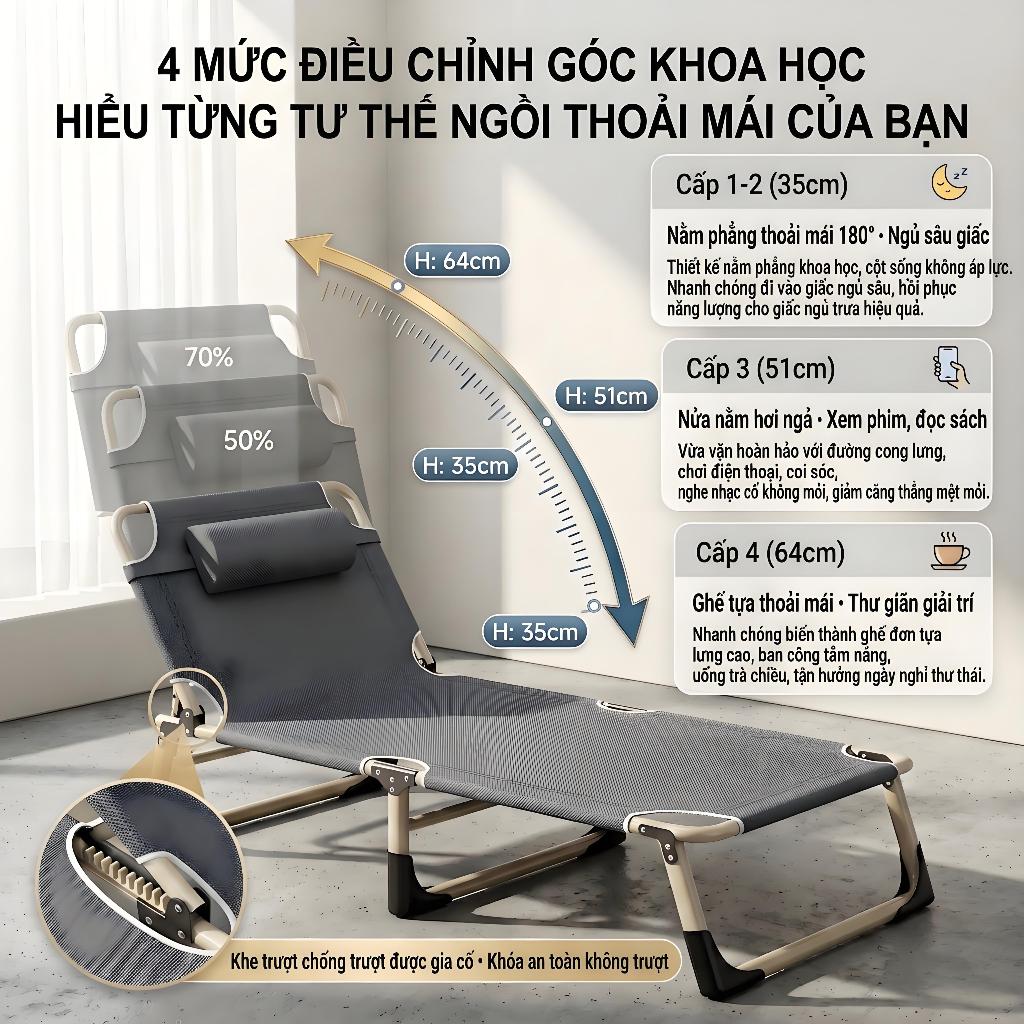 MY Giường gấp gọn thông minh Cơ chế nghiêng ổn định, khả năng chịu tải mạnh mẽ và có thể gập lại để cất giữ | BigBuy360 - bigbuy360.vn
