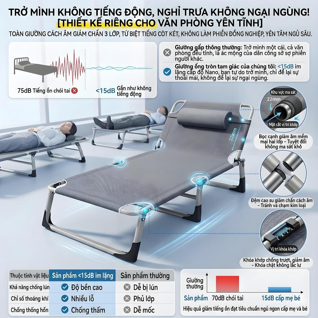 MY Giường gấp gọn thông minh Cơ chế nghiêng ổn định, khả năng chịu tải mạnh mẽ và có thể gập lại để cất giữ | BigBuy360 - bigbuy360.vn