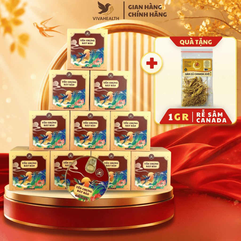 Combo 10 Chén Yến Chưng Bát Bảo HEALWA 280g - Sự Kết Tinh 8 Vị Thảo Mộc và Yến - Dùng Nhanh Gọn