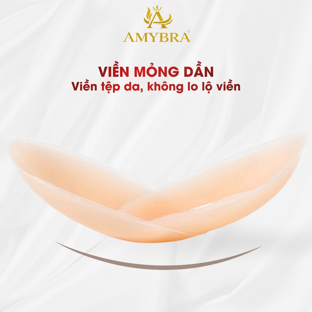 Miếng Dán Ngực Silicon Tái Sử Dụng, Hộp 5 Cặp Dán Ti Keo Sinh Học AMYBRA D329
