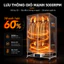 Tủ sấy quần áo ARTHOME khử khuẩn ion âm, công suất 1500W màn hình cảm ứng tự động ngắt an toàn