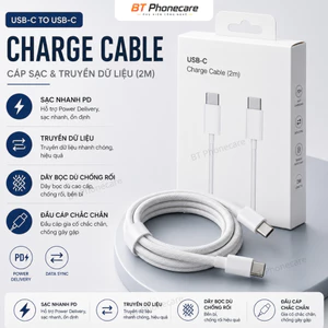 Cáp Sạc Nhanh USB-C PD Bọc Dù Chống Đứt Gãy Dùng Cho iPhone 15 16 17 Và Thiết Bị Type C