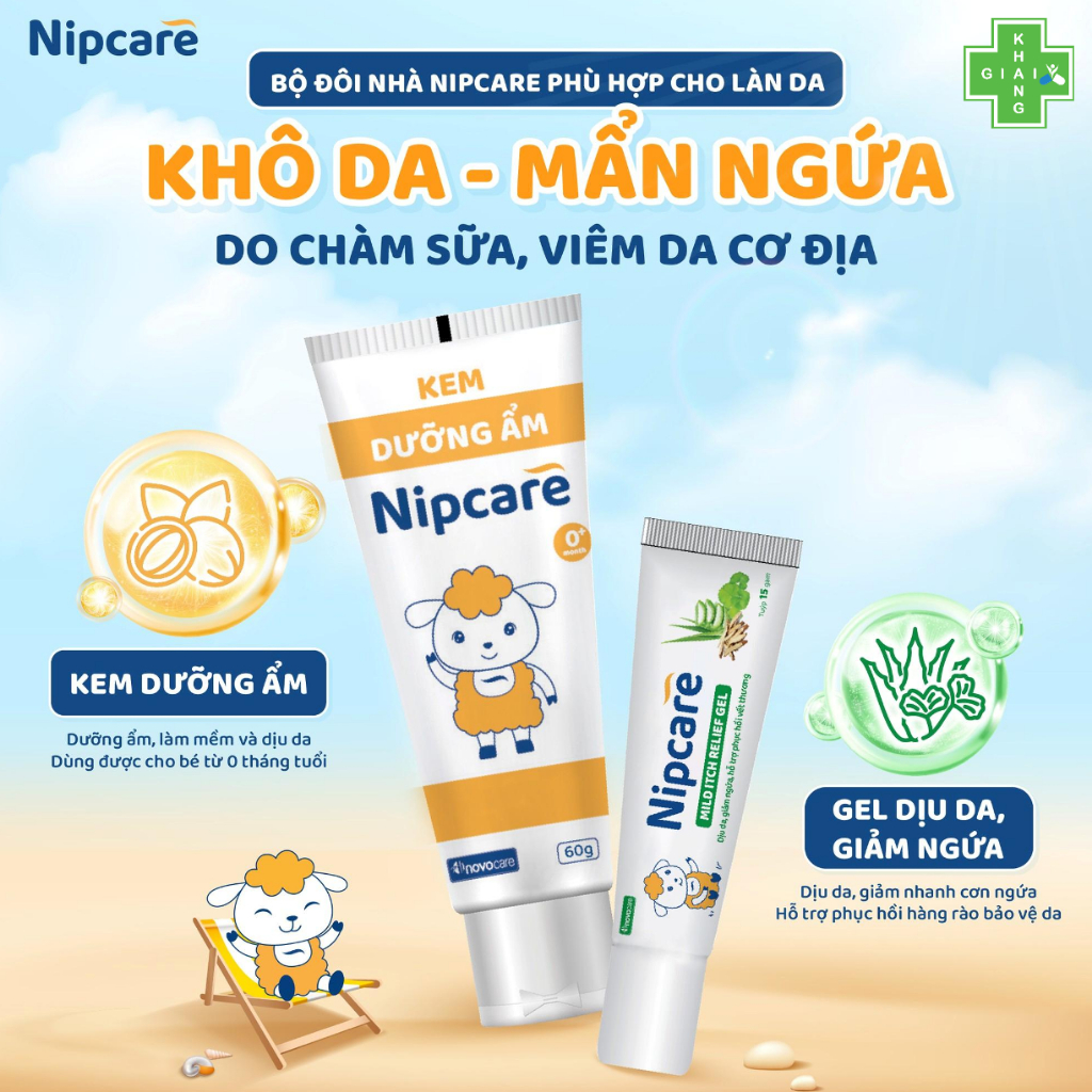 Kem bôi kháng khuẩn, dịu da, giảm viêm ngứa an toàn cho cả nhà Nipcare Mild Itch  (Tube 15g)