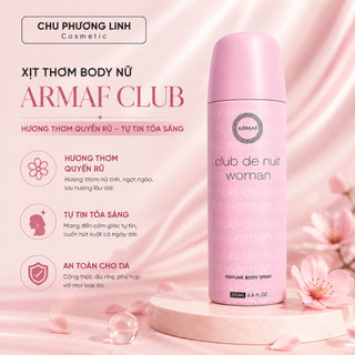 Xịt Thơm Khử Mùi Toàn Thân Nữ Armaf Club – Hương Thơm Sang Trọng, Khô Thoáng, Khử Mùi Hiệu Quả MP1545
