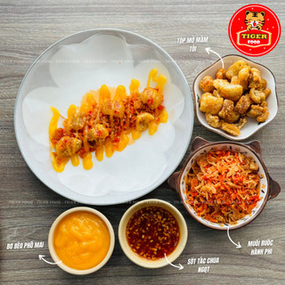 Bánh tráng phơi sương TIGER FOOD - COMBO CHÀO MỪNG [5 Món] - Bánh tráng,muối ruốc hành phi,bơ phô mai,sốt tắc,tóp mỡ