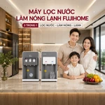 Máy lọc nước nóng lạnh để bàn Nhập Khẩu FUJIHOME 4 cấp lõi lọc, bình lọc nước 2- 3 vòi mini lạnh Block uống trực tiếp — ảnh 2