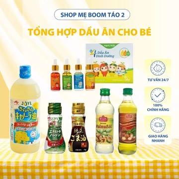 Tổng hợp dầu ăn cho bé dầu olive dầu mè dầu hạt óc chó hạt cải, dầu dinh dưỡng tiện lợi