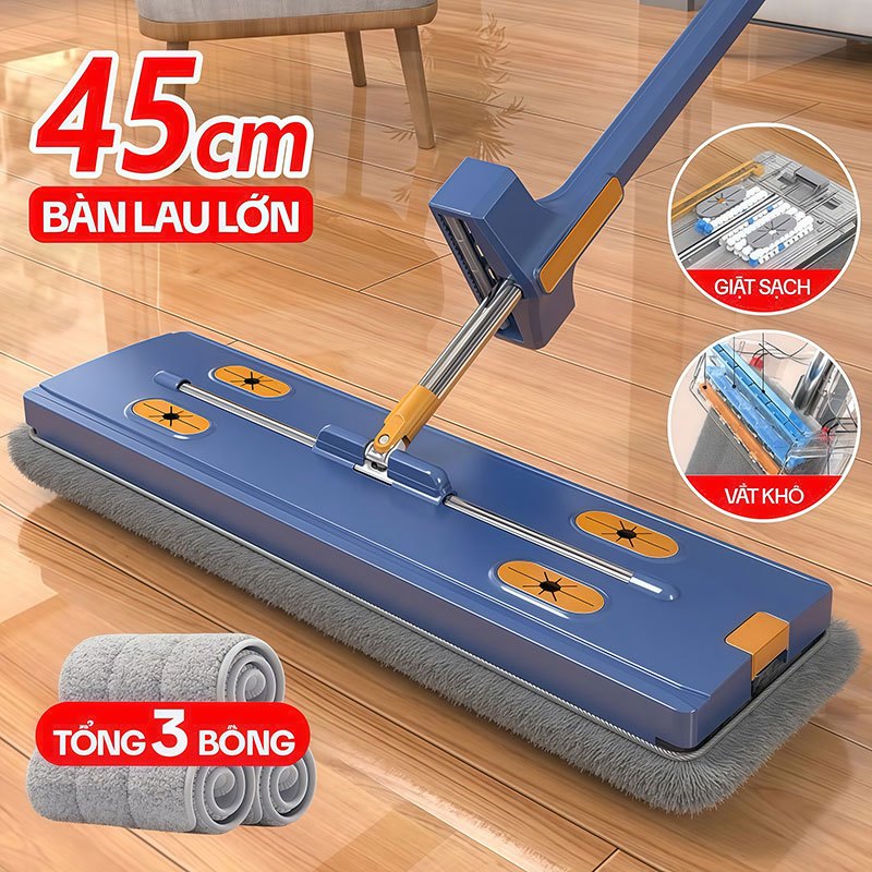 Bông Lau Nhà Thay Thế KITIMOP-MONSTER-45CM2-1, Dùng Cho Cây Lau Nhà Tự Vắt KITIMOP-MONSTER-45CM2-BLUE